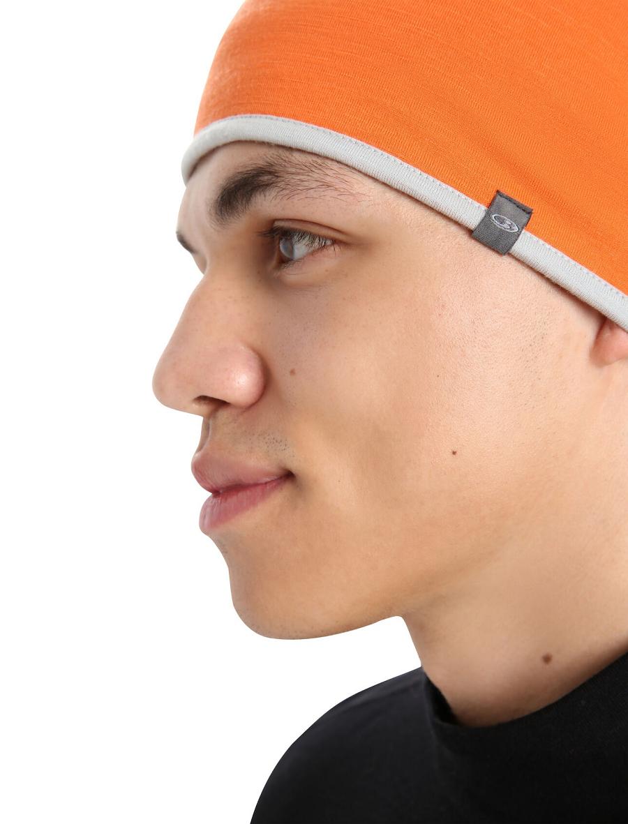 Chapeaux Icebreaker Unisex Merino Pocket Beanie Homme Orange Beige | FR 1102YXFU